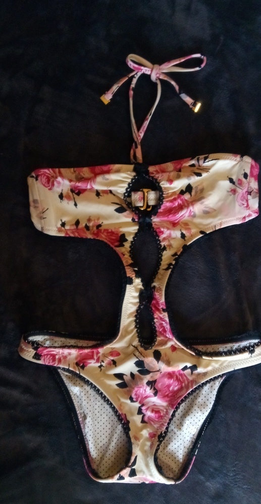 One Piece Swimsuit Small Betsey Johnson Reversible